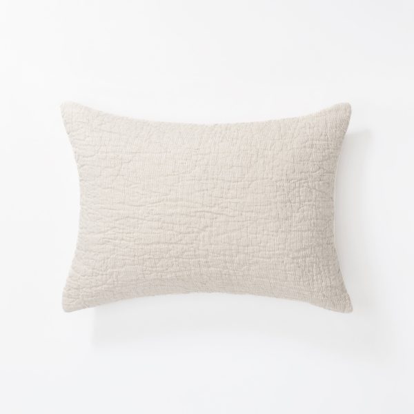 Amity home julian sham in natural   crinkled woven texture