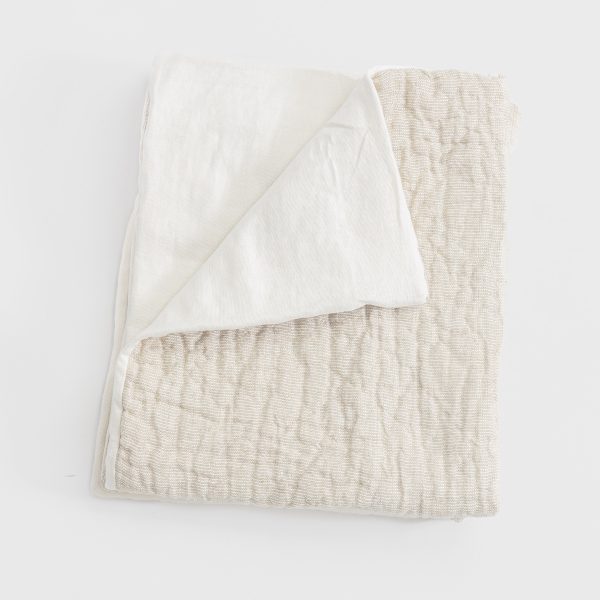 Amity home julian quilt in natural textured   woven crinkle design