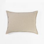 Amity home dorian coverlet in light grey   grid stitching