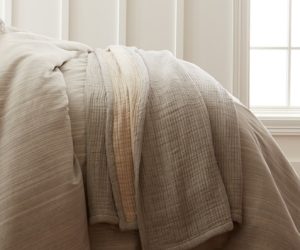 Amity home dorian coverlet in grey   soft quilted texture