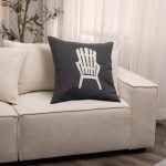 Amity home adirondack pillow in charcoal   white adirondack chair design