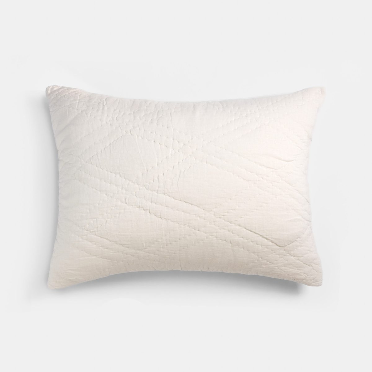 Barcelona Linen Sham, Ivory, Standard - Image 1
