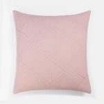 Amity home barcelona linen sham in petal pink   subtle stitched pattern