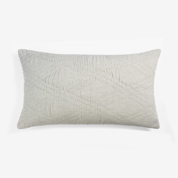 Amity home barcelona linen sham in sea glass   crinkled linen texture