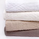 Amity home barcelona linen quilt in ash grey   crinkled linen texture