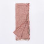 Amity home kent super throw in pomegranatenatural   frayed edge texture