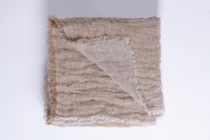 Amity home kent bedspread in ochrenatural   frayed edges