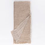 Amity home kent super throw in ochrenatural   frayed edge texture