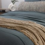 Amity home kent super throw in ochrenatural   textured weave