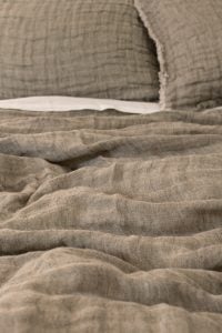 Amity home kent bedspread in kalenatural   crinkled linen texture