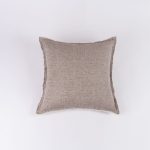 Amity home kent sham euro in saddlenatural   frayed edge linen texture