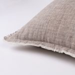 Amity home kent sham in saddlenatural   frayed edge