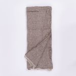 Amity home kent super throw in saddlenatural   crinkled linen texture
