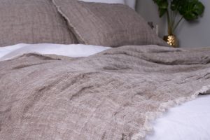 Amity home kent bedspread in saddlenatural   frayed edges