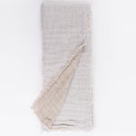 Amity home kent super throw in whitenatural   crinkled linen texture