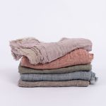 Amity home kent super throw in saddlenatural   frayed edges