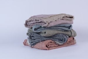 Amity home kent bedspread in kalenatural   frayed edge linen texture