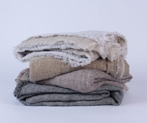 Amity home kent bedspread in saddlenatural   frayed edges