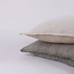 Amity home kent sham in saddlenatural   frayed edge linen texture