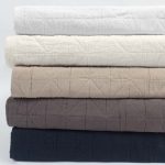 Amity home marshall sham in charcoal   geometric quilted pattern