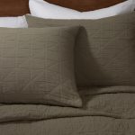 Amity home marshall quilt in laurel   geometric stitched texture