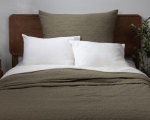 Amity home marshall quilt in laurel   geometric quilted texture