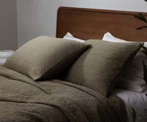 Amity home marshall quilt in laurel   diamond quilted texture