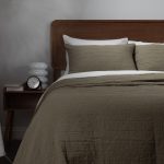 Amity home marshall quilt in laurel   geometric quilted pattern