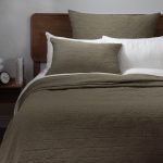 Amity home marshall quilt in laurel   geometric quilted pattern