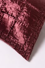 Amity home gardner velvet quilt in merlot   crushed velvet texture