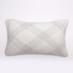 Amity home callahan sham in indigo   geometric quilted stitching