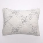 Amity home callahan sham in indigo   geometric stitching
