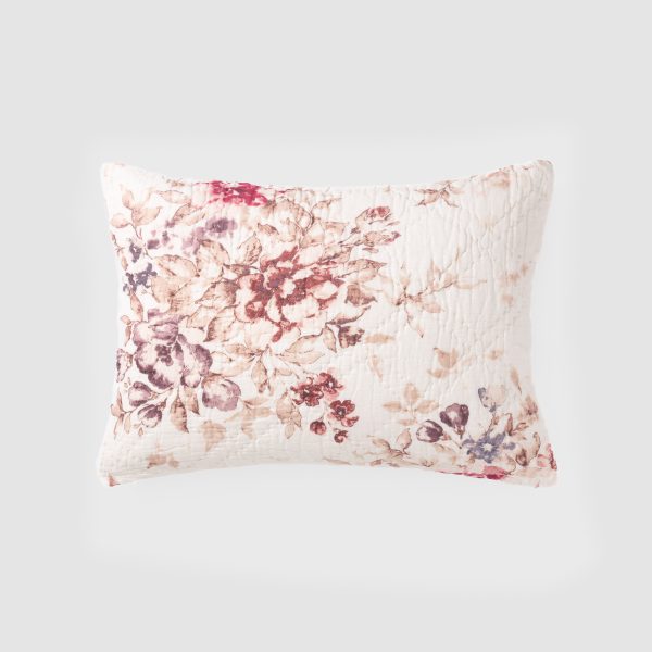 Amity home winifred sham in muted multi floral   quilted design