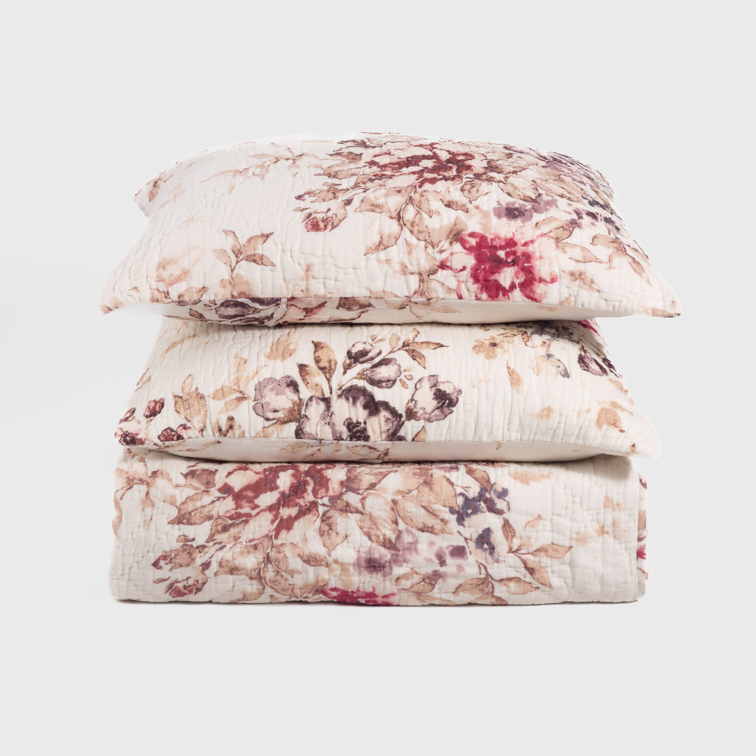 Cc93616 | Amity Home Amity home winifred quilt in cream floral soft quilted texture