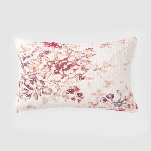 Amity home winifred sham king in cream floral   quilted texture