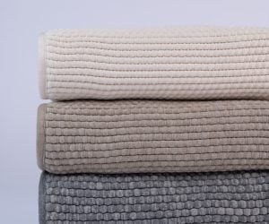 Amity home hancock coverlet in ivory   textured waffle weave