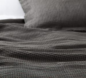 Amity home tipton matelasse in charcoal   textured waffle weave