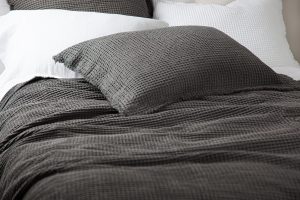 Amity home tipton matelasse in charcoal   waffle weave texture