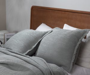 Amity home tipton matelasse in stone   waffle weave texture