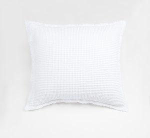 Amity home tipton matelasse sham euro in white   waffle weave texture