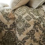 Amity home lyon quilt in kale   distressed medallion pattern