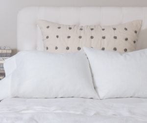 Amity home astrid sham in grey   tufted polka dot design