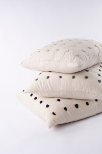 Amity home astrid quilt in asphalt   textured dot pattern