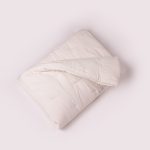 Amity home mesa linen  velvet quilt in ivory   subtle quilted texture