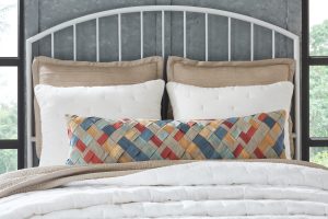 Amity home mesa linen  velvet quilt in ivory   soft quilted texture