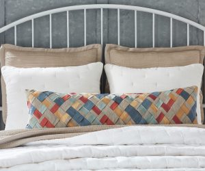 Amity home mesa linen  velvet quilt in ivory   soft quilted texture