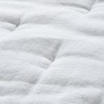 Amity home mesa linen  velvet quilt in ivory   tufted linen texture