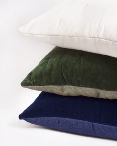 Amity home mesa linen  velvet quilt in ivory   subtle quilted texture