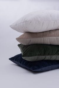 Amity home mesa linen  velvet quilt in mushroom   quilted linen  velvet texture