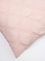 Amity home kinsley quilt in petal pink   textured grid quilting